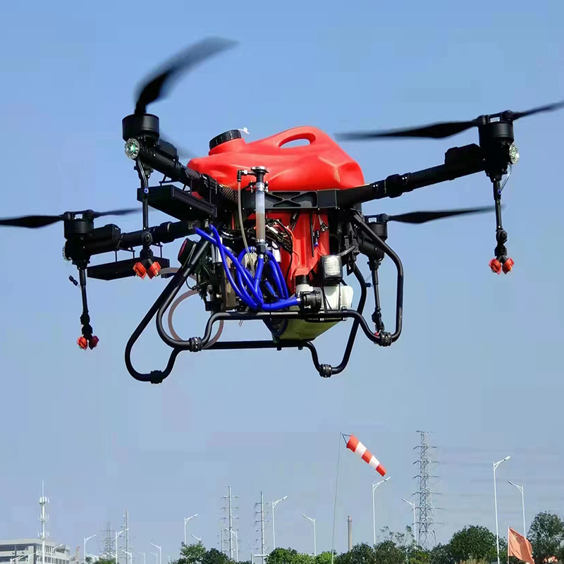 4 Axis 22 kg olie Powered Befrugning Drone Agricultural Spraying Drone Landbrug